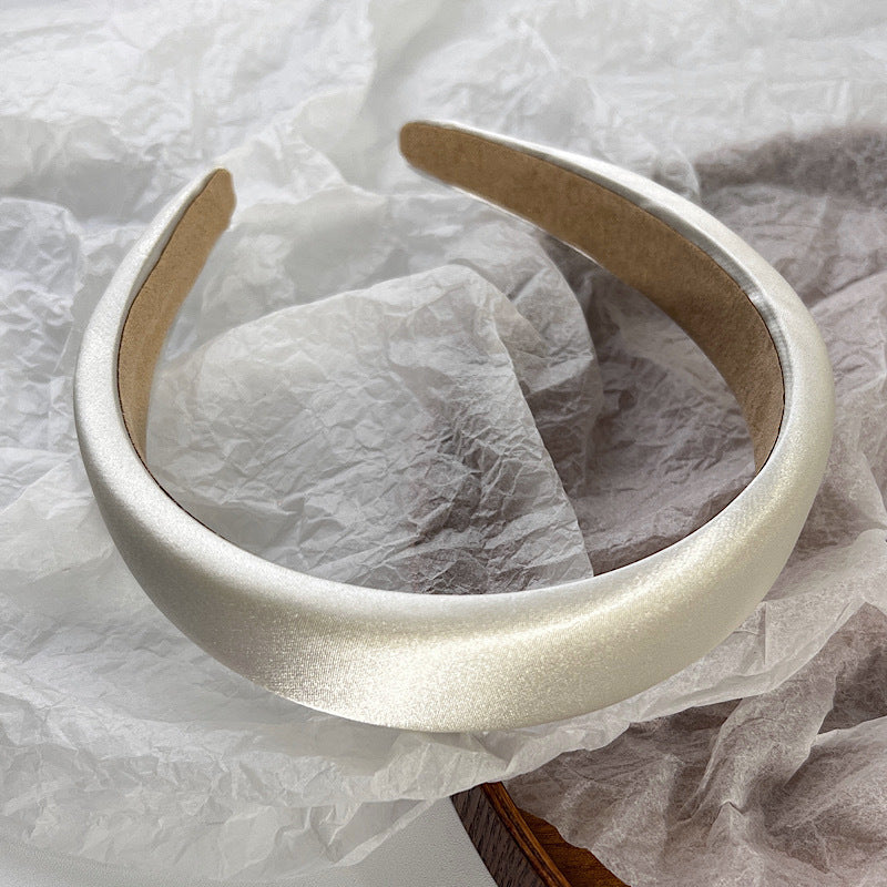Wholesale Wide Edge Sponge Fabric Satin Three-dimensional Hair Bands